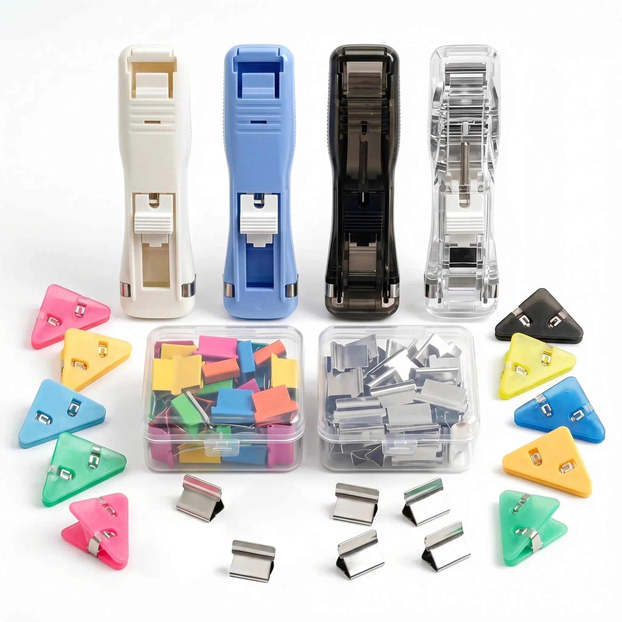 Rarler ZipClip -4 pcs ZipClip+50 Pcs Colorful Clips+50 Pcs Silver Clips+10 Pes Triangle Clip All are reusable