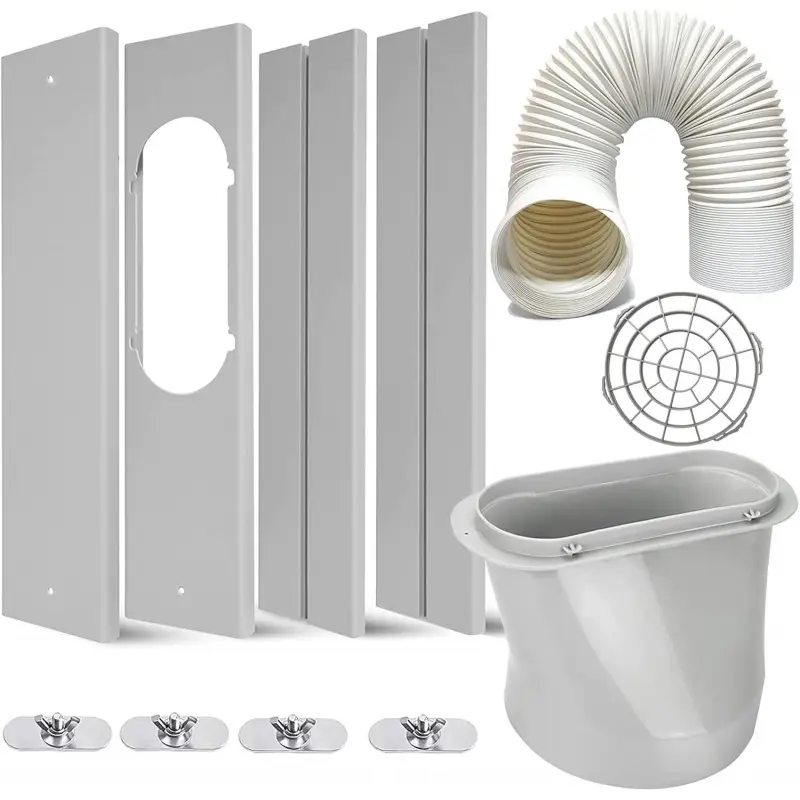 Portable Air Conditioner Kit with 5.9 inch Diameter, 59 inch Length Hose and Adjustable Window Seal for Vertical/Horizontal Windows – Ideal for Comfortable Living