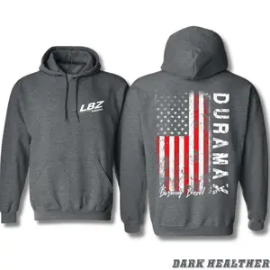 Duramax LBZ Hoodie – Patriotic American Flag Diesel Truck Graphic Pullover for Diesel Lovers, Patriotic Drivers & Style Fans – Unisex Rugged Wear Sweatshirt, Hoodie, Comfort Colors