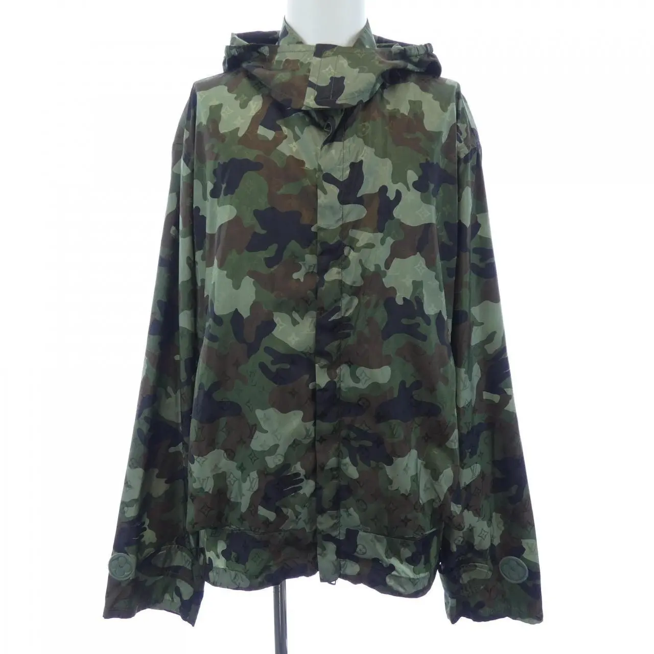 Pre-owned Louis Vuitton Nylon Small Leather Goods Camo Windbreaker Jacket