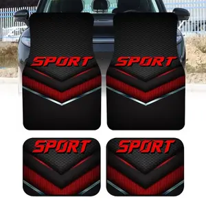 4pcs Universal Car Floor Mats, Thickened Print Sport Design, Fits Most Cars, Car Mat Set, Tesla Mdy, Suvs, Elegant Interior Decor, Auto Accessories, Automotive Floor Mats, Floor Mats For Car, Car Accessory, Halloween Christmas Gift