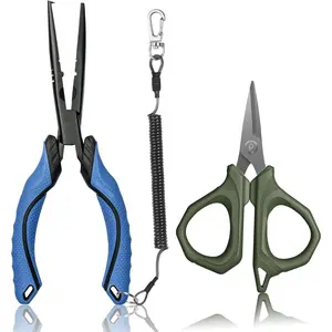 Fishing Tools Kit, Fishing Pliers,Fishing Scissors, Fishing Line Cutter for Braided Fishing Line,Fishing Gear with Lanyard