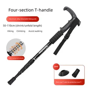 Hiking poles trekking poles ultralight telescopic folding outdoor hiking sticks walking sticks climbing gear non-slip hiking poles trekking poles