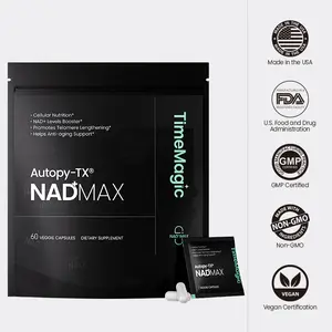 TimeMagic NAD+ MAX for Skin Aging Support Metabolism, Energy, Brain and Focus|Support Mental Alertness and Immune Health 8-in-1 Longevity Formula, 60 Count(30 Day Supply) | Made in USA FDA&GMP 3rd Party Tested