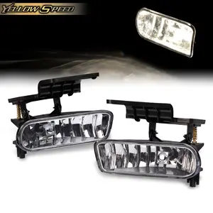 Bolt-On SAE/DOT Fog Lights Pair Set, Fit For 1999-2002 Chevy Silverado, GMC Sierra 1500, 2500, 3500 Bumper Driving Lights (Left & Right) Automotive Car Custom Replacement Led Brake