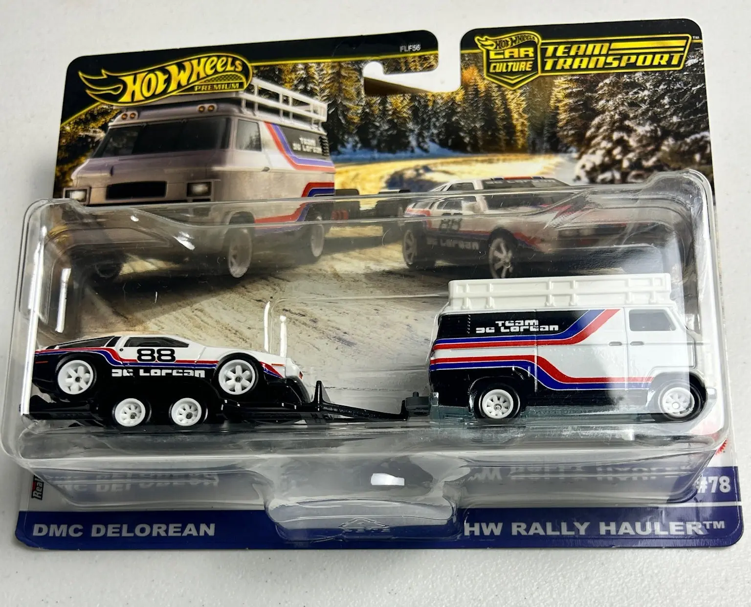 Hot Wheels 1:64 Team Transport #78 DMC Delorean/HW Rally Hauler