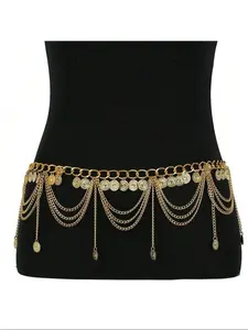 New Style Fringe Waist Chain, Bohemian Multi-Layer Coin Belt, Women's Nightclub Dance Performance Accessory