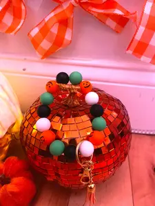 Happy Spooky Jack-O-Lantern Keychain