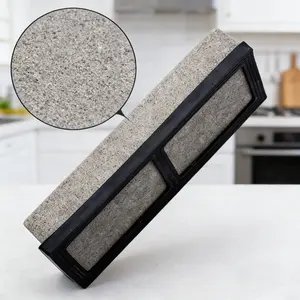 A 600 mesh natural coarse grind whetstone with non-slip pad, suitable for kitchen, woodworking, outdoor knives, repairing tool gaps