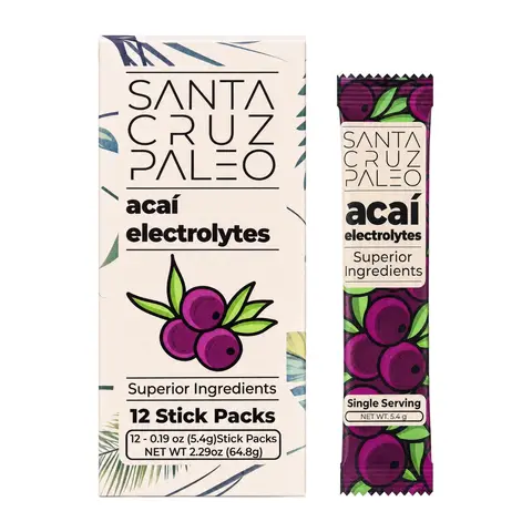 Electrolyte Powder Sticks (12 Servings) - Flavored Electrolyte Hydration Drink Mix Sticks - Himalayan Pink Salt, Sea Salt, Magnesium Glycinate, Potassium Chloride, Sugar Free