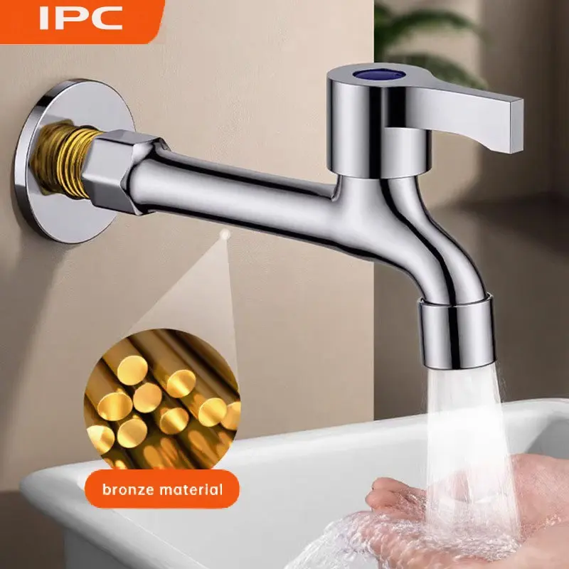 Single Cold Water Faucet for Kitchen/bathroom, Extended Design, Modern Style, Copper Alloy Valve Core, Durable and Smooth, Single Handle Faucet