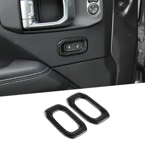 Car Door Lock Switch Button Trim Cover for Jeep Wrangler JL & Gladiator JT 2018+ Interior Decoration sticker fathersdaygift
