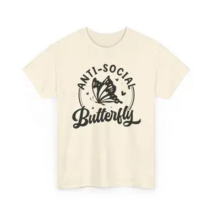 Anti-Social Butterfly T-Shirt | Butterfly Graphic Tee, Introvert Shirt