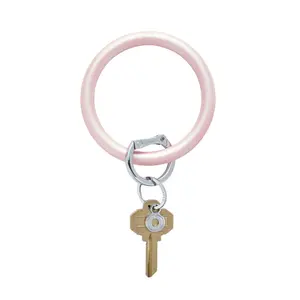 OVENTURE Silicone Big O® Key Ring - Rosé Pearlized, Durable & Shape-Holding Design, Hands-Free Convenience, Patented Locking Clasp, Elegant Keychain Wristlet