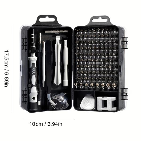 115 in 1 Precision Screwdriver Set Magnetic Repair Tool Kit with Multi Bits for Mobile Laptop Electronics