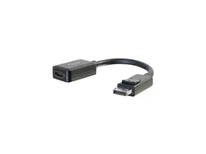 C2G 54322 DisplayPort Male to HDMI Female Adapter Converter, TAA Compliant, Black (8 Inches)