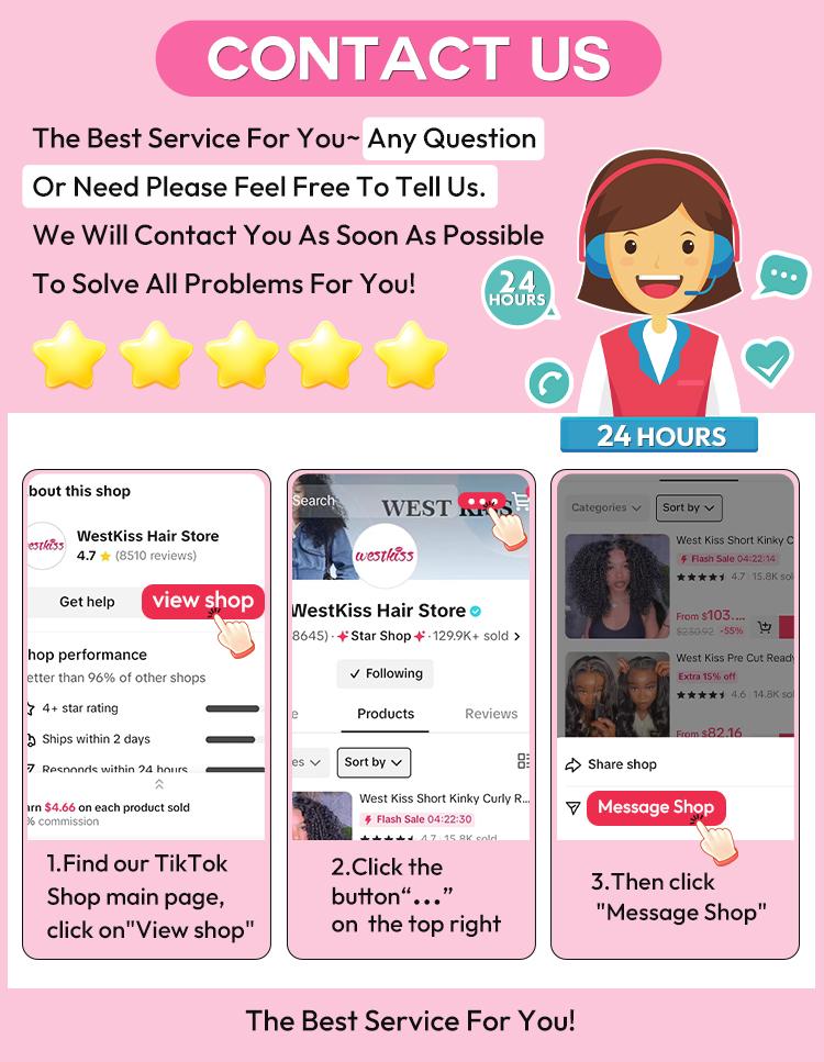 [FREE UPGRADE] West Kiss Highlight Glueless Human Hair Wigs Short Straight 7x4 Lace Closure Bob Wig Pre Cut Pre Plucked Human Hair Wigs