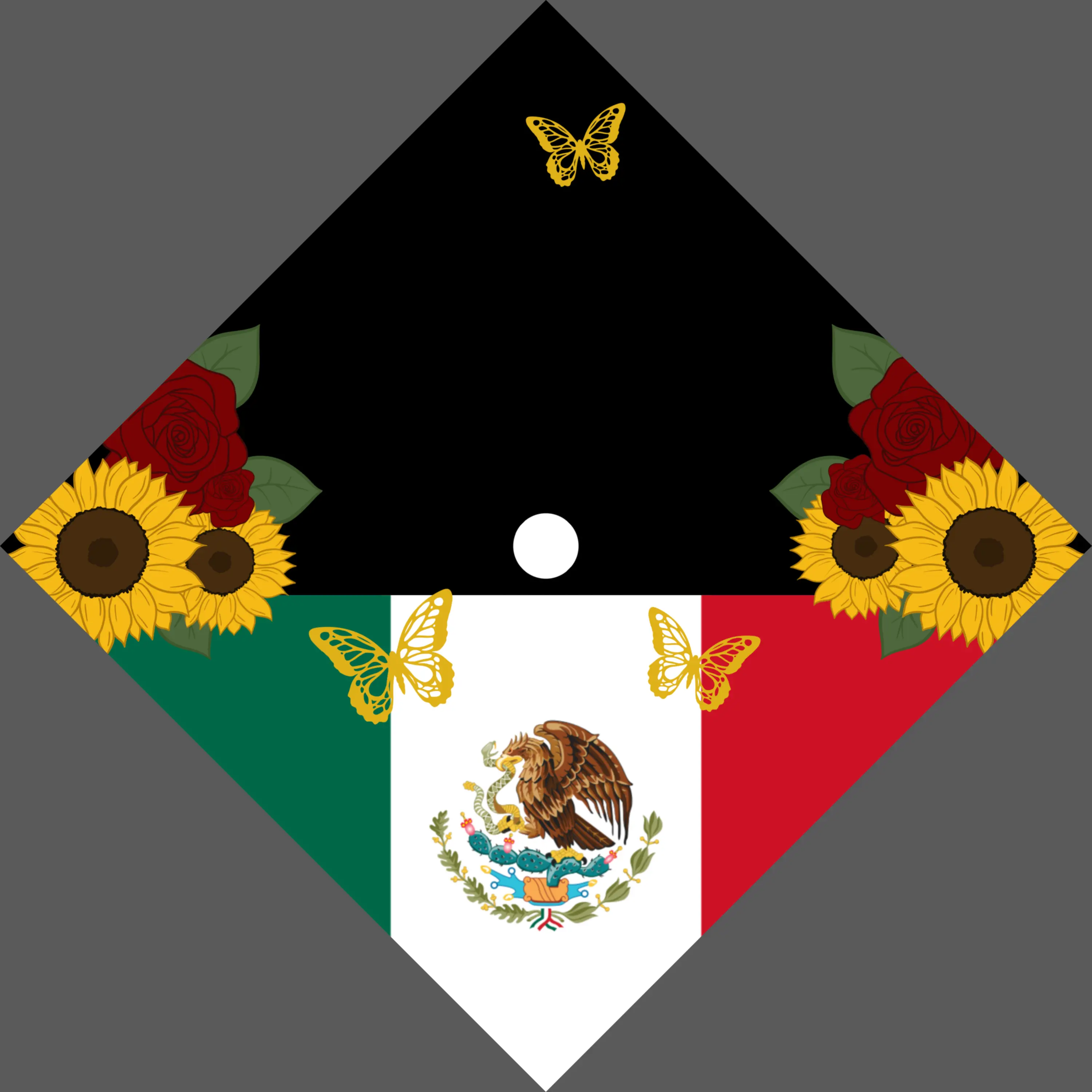 Half Flag Graduation Cap Topper