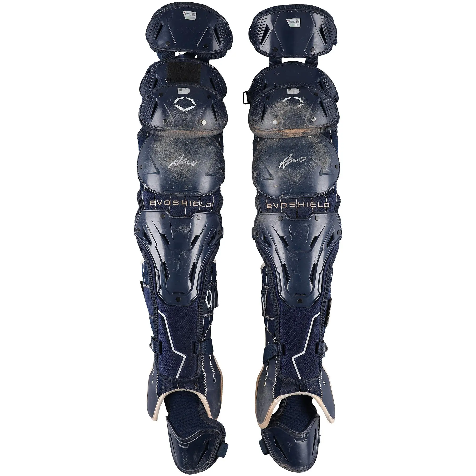 Austin Wells Yankees Signed GU EvoShield Shin Guards vs. Brewers on 3/30/2025