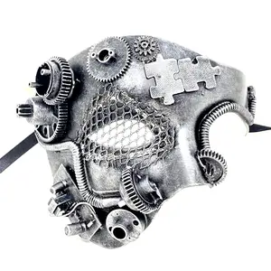 Men Costume Phantom of The Opera Half Face Masquerade Masks - Silver