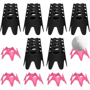 12Pcs Golf Simulator Tees ，Plastic Golf Mat Tees Tools for Outdoor Indoor Winter Turf and Driving Range Home Training Golf Tees