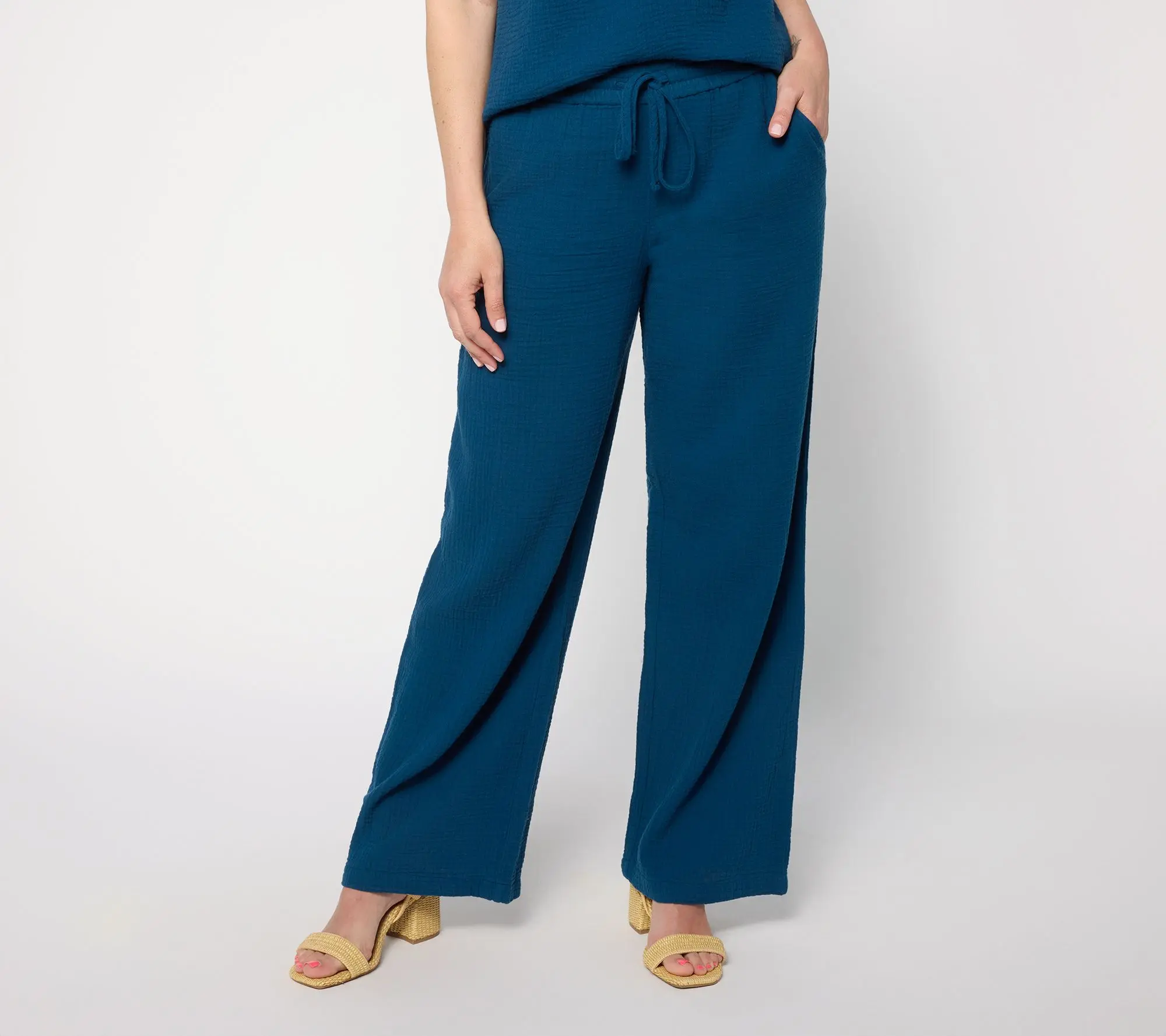 Peace Love World Petite Boheme Full Length Wide Leg Pants