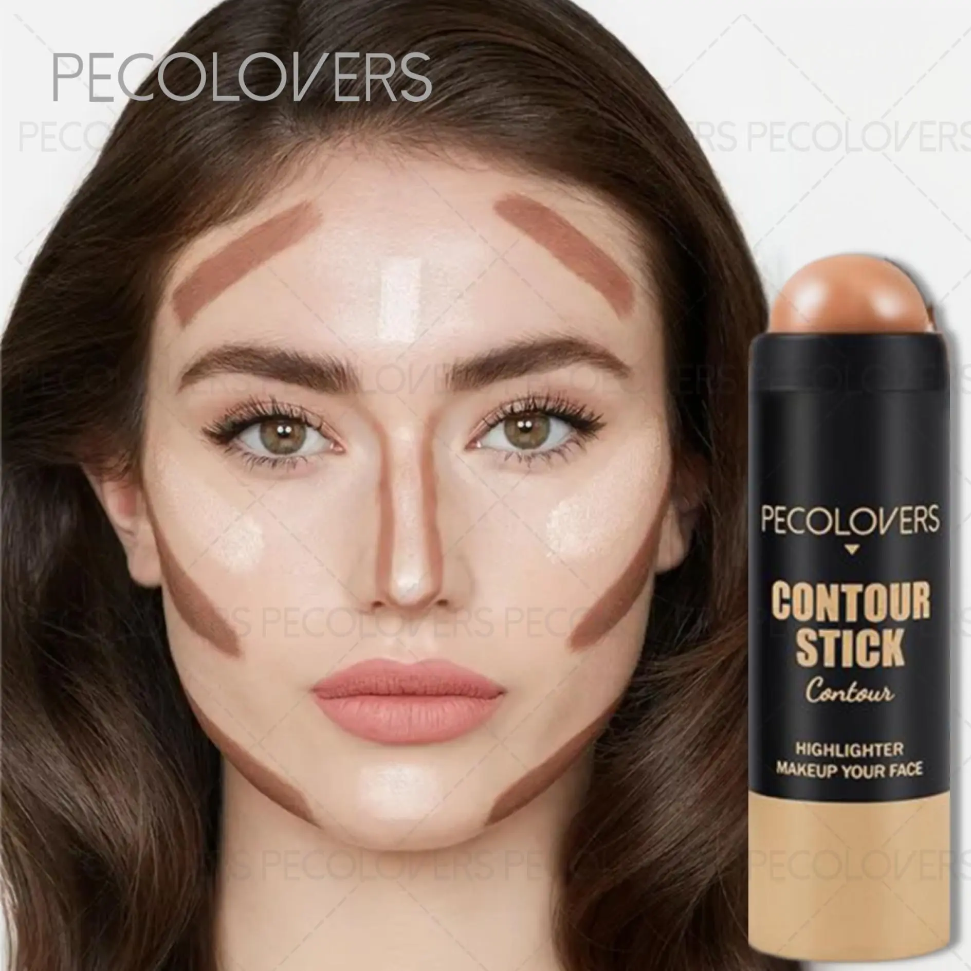 Long-Lasting Highlighter Stick，Buildable 3D Makeup，Hydrating Moisturizing , Easy to Use for a Natural Finishing Makeup