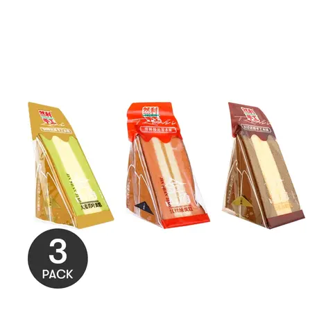 Ranli Handmade Cake 95g -Red Velet &Chocolate & Cheese& Barley Leaf& 4 Flavor Delicious Breakfast Treats - Soft and Moist Cake