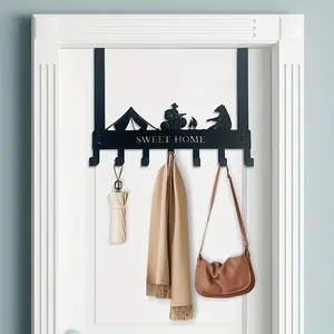 Punch-free And Strong Load-bearing Metal Door Hook, An Easy-to-install Door Storage Rack That Is Extremely Stable for Hanging Heavy Clothes It's A Must-have for Every Home And Is Suitable for Organization In Bedrooms Bathrooms And Kitchens