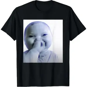 Ai Baby Meme Funny Laughing Baby Baby Meme Brainrot T-Shirt Short-sleeved Shirt