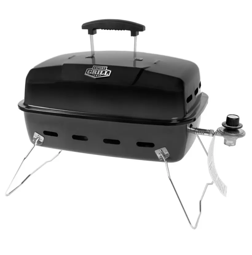 Expert Grill 1-Burner Black Portable Propane Gas 17.5 inch Grill, with Removable Lid