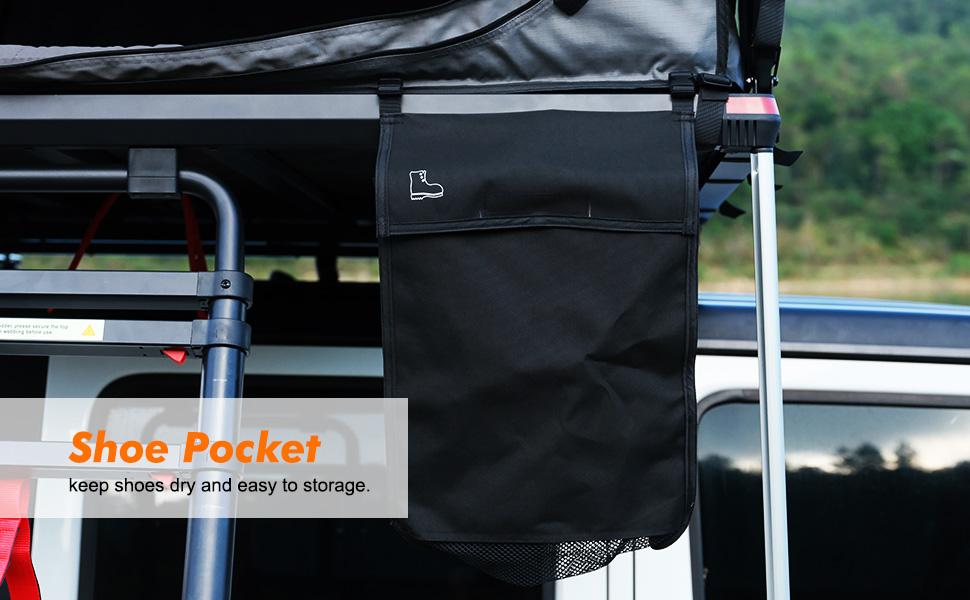 Rooftop Tent, Hard Shell & Waterproof & UV-Resistant & Full Circle LED Strip, Pop Up 2 -3 Person, for Truck, Jeep, SUV Van, Trailer Camping