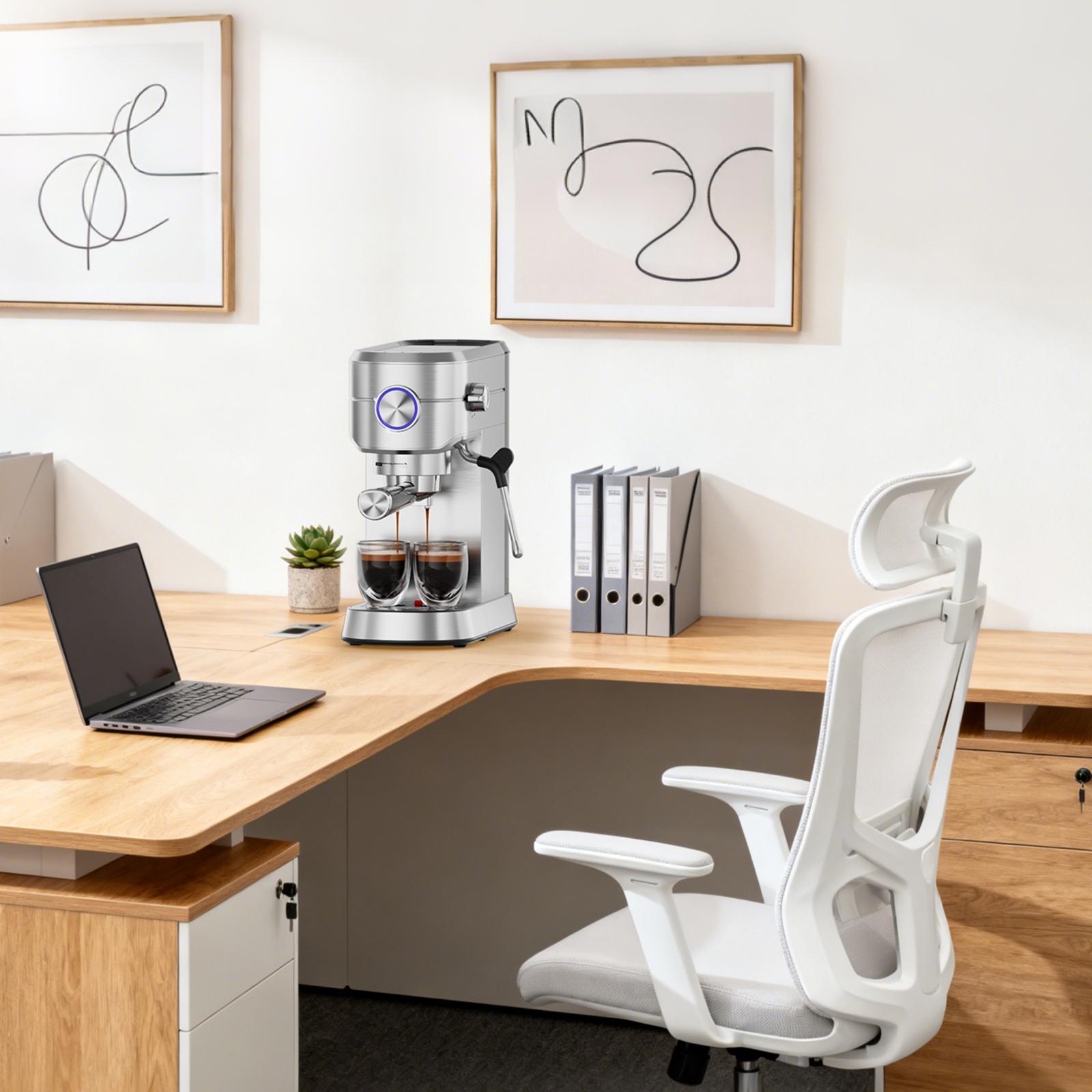 COWSAR 20 Bar Espresso Machine, Professional Espresso Maker with Milk Frother Steam Wand, Compact Stainless Steel Coffee Machine with 40.5oz Removable Water Tank for Cappuccino, Latte