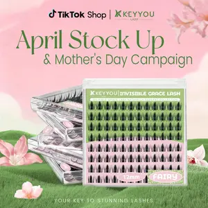 KEYYOU Fairy Single Length DlY Lash Cluster Invsible Band Natural 10mm 12mm 14mm 16mm Waterproof Long-Lasting Eyelashes Extensions  D Curl Easy to Use for Beginners Feline lash Tiktok April Stock Up & Mother's Day Campaignlook Medusa Lash handmade lash