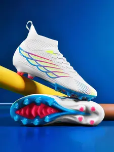 Professional Men's Football Shoes, New AG Spike Boots, Non-slip Adult Breathable High-top Soccer Cleats, Outdoor Lawn Light Football Boots, Competitions Training Shoes