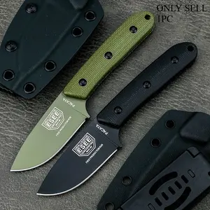 New High-Hardness Fixed-Blade Knife Jungle Knife with Sheath, D2 Blade, Micarta Handle—EDC Multi-Purpose Knife for Hiking, Trekking, and Adventure; Outdoor Survival and Camping Knife Outdoor Tools