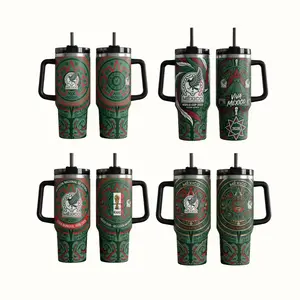 Team Mexico Soccer 2026 Tumbler 40oz 20oz Handle Cup National Football Inspired Travel Mug Fan Drinkware Gift