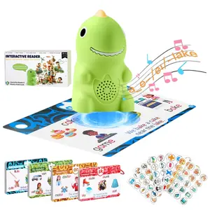 Hooked on Phonics Phonics Flash Cards with Talking Pen for Homeschool Essentials Interactive Dinosaur Learn to Read from 21 Stages for Kids Ages 4-8