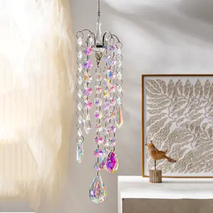 Colorful Resin Hanging Crystal Decoration, Sun Catcher Wind Chime for Home Garden Patio Window Sill Decor, 1 Piece