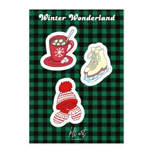 “Winter Wonderland” Illustration Sticker Sheet