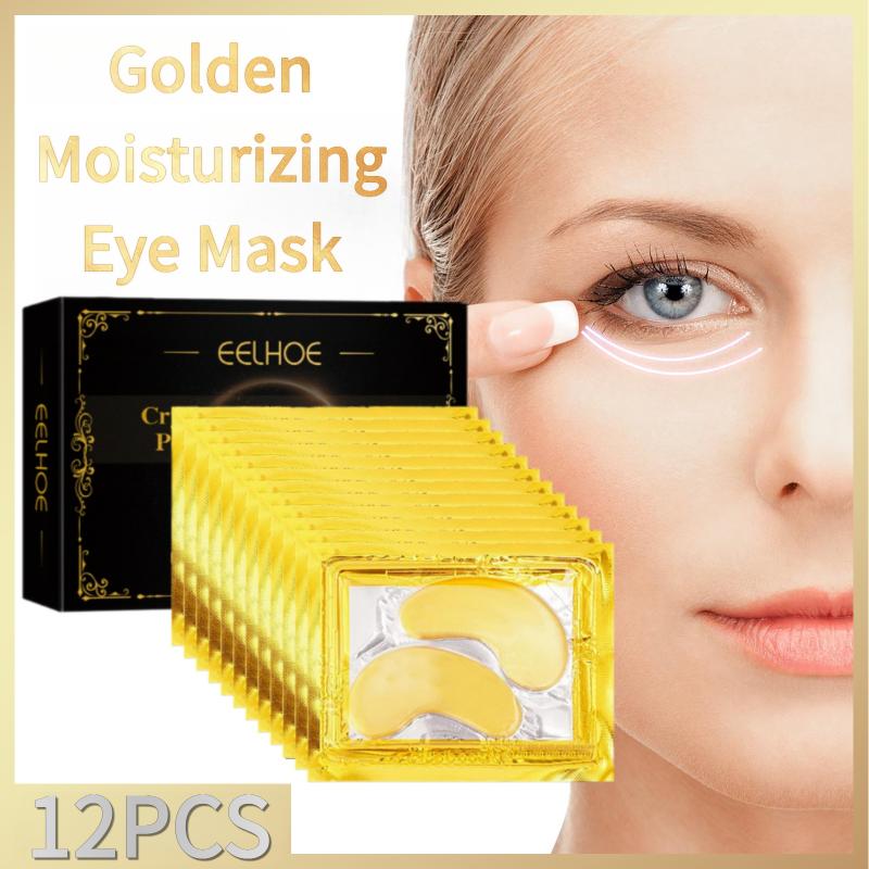 Korea Golden Collagen Eye Mask| Moisturizing and firm| Contains collagen, hyaluronic acid, Vitamin E Aloe vera| Mild formula. natural extract| available for men women