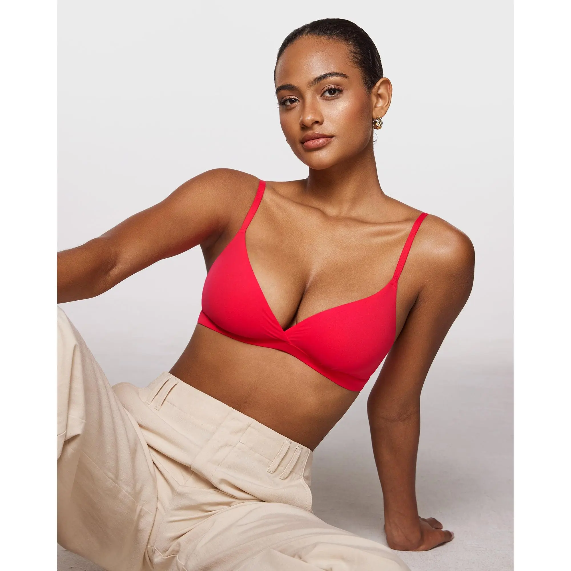 INLYRIC Women's Inbarely Crossover Bralette Womenswear Soft INLYRIC Women's Inbarely Crossover Bralette Womenswear Soft