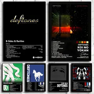 Metal Band D-Deftones Poster Peel & Stick Poster Set Wall Art – Self-Adhesive Aesthetic Room Decor | Gallery-Quality Waterproof Fade & Scratch Resistant Prints | Living Room, Bedroom, Dorm Home Decoration Multiple Sizes