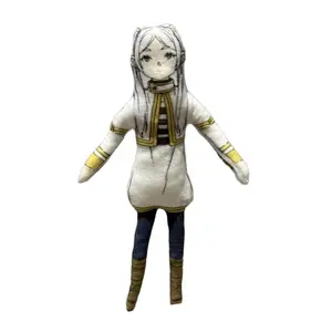 Frieren Beyond Journey's End Plush Dolls With Wire Frame Poseable Frieren Fern Stark Stuffed Toys For Anime Fans Cosplay Gift