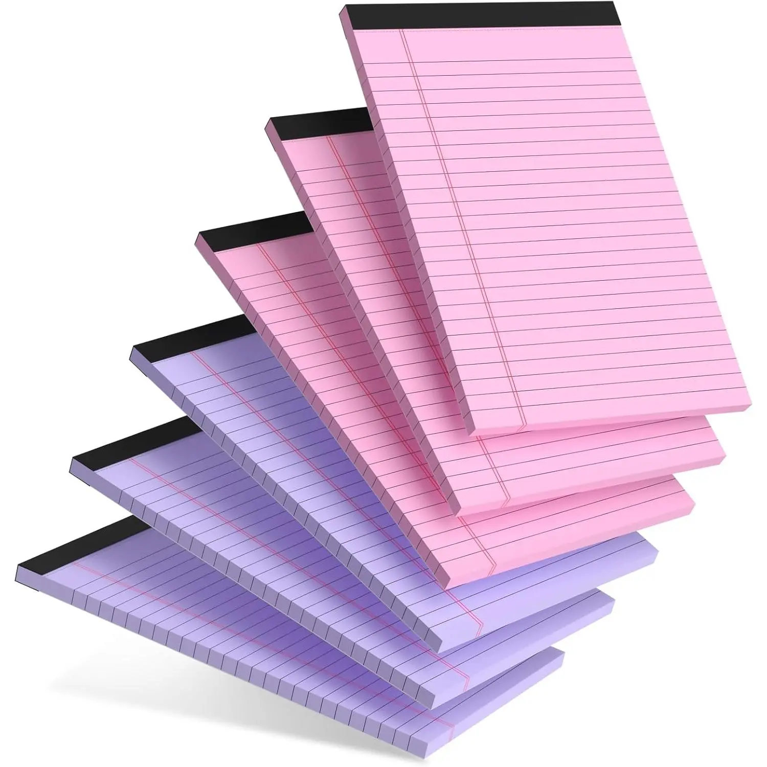 Purple Small Legal Pad 5 x 8 College Ruled Color Legal Pads Paper Notepads 6 Pack Sturdy  Writing Pads 5 x 8 Note Pads Perforated Narrow Ruled Pads of Paper