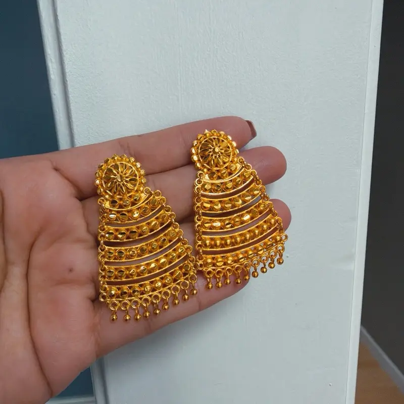 Women's Gold-Tone Elegant Jhumka Earrings, Fashion Costume Jewelry Accessories for Women, Earrings For Women