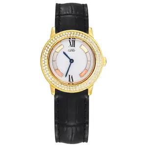 Cartier London W1009143 27mm White Dial Diamond Bezel Aftermarket Quartz Women’s Watch WHT023855