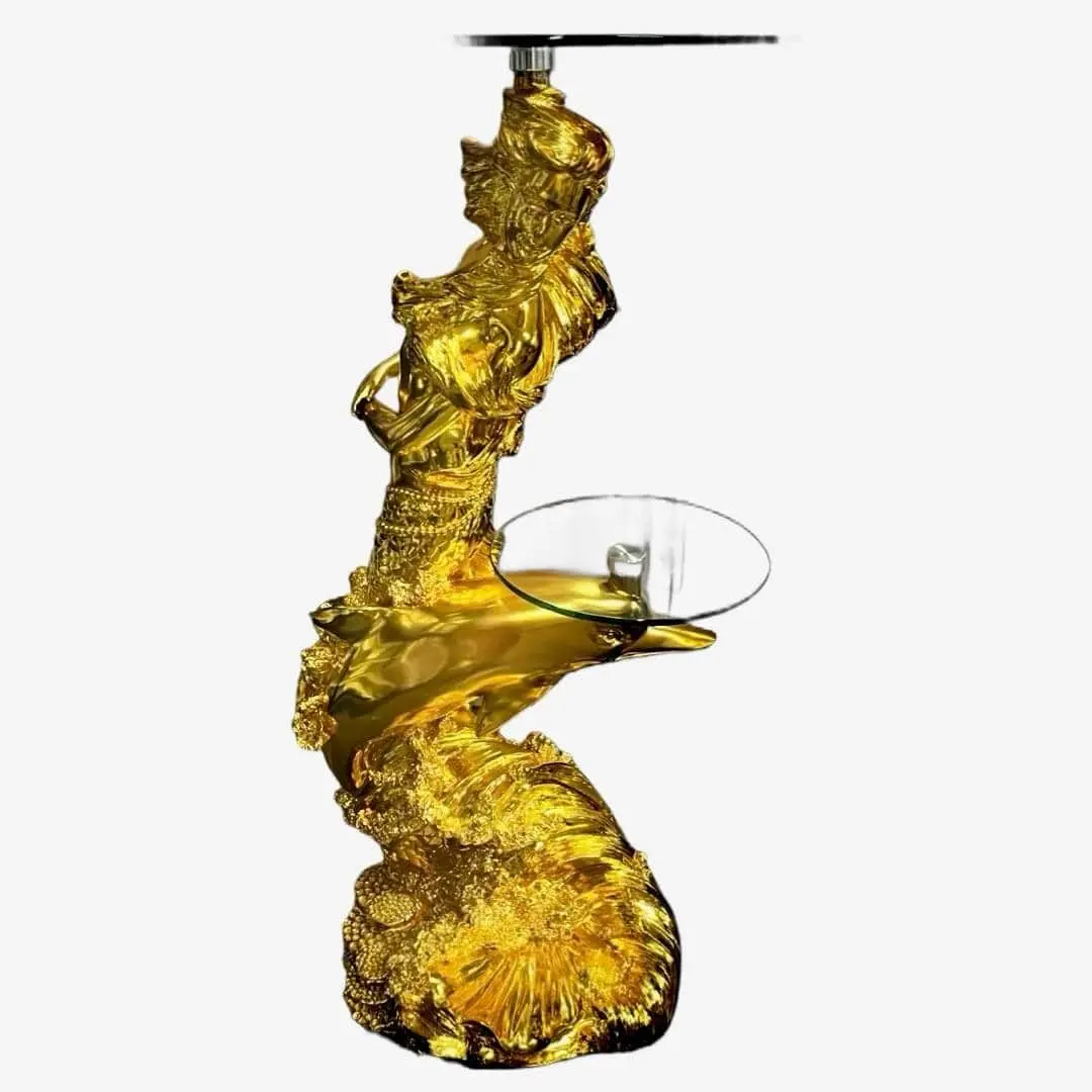 Pedestal/Base De Sirena Dorada Para Yemaya 41"X17"
