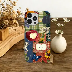 Retro Whimsy Collage Phone Case, Patchwork Farmhouse Cover, Artistic Cottagecore Aesthetic Protective Design Case