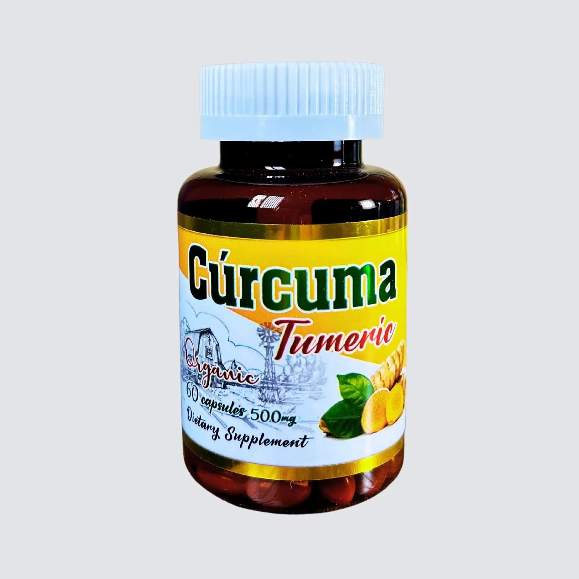 Frutos de la Naturaleza Curcuma (Turmeric) 100% Natural 60 Capsules 500 mg